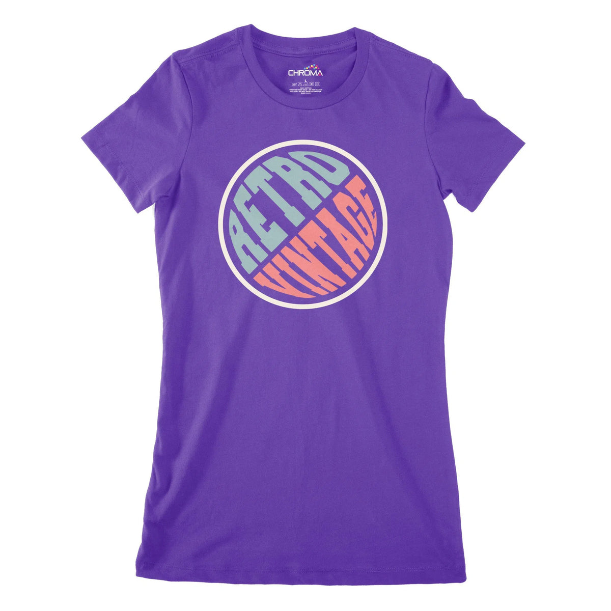 Retro Vintage Women's Classic Fitted T-Shirt | Premium Quality Streetw Chroma Clothing