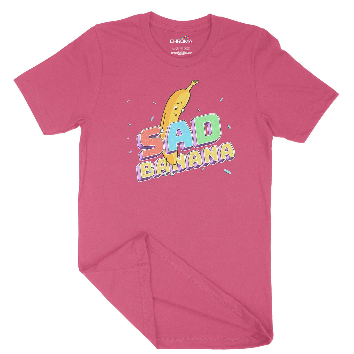 Sad Banana Unisex Adult T-Shirt Chroma Clothing