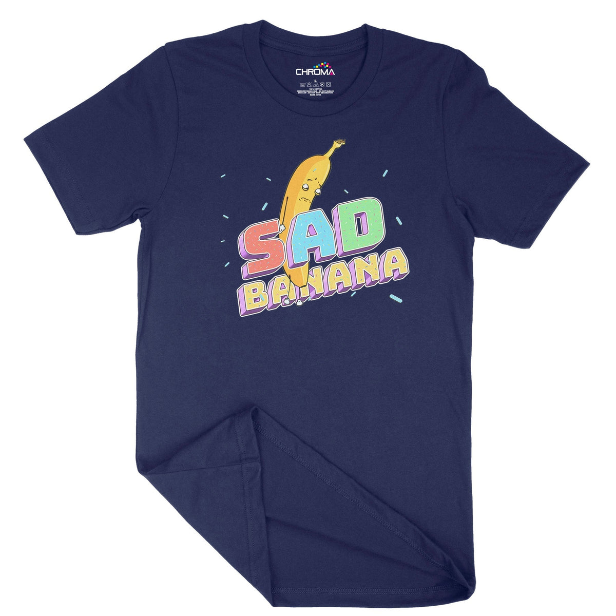 Sad Banana Unisex Adult T-Shirt Chroma Clothing