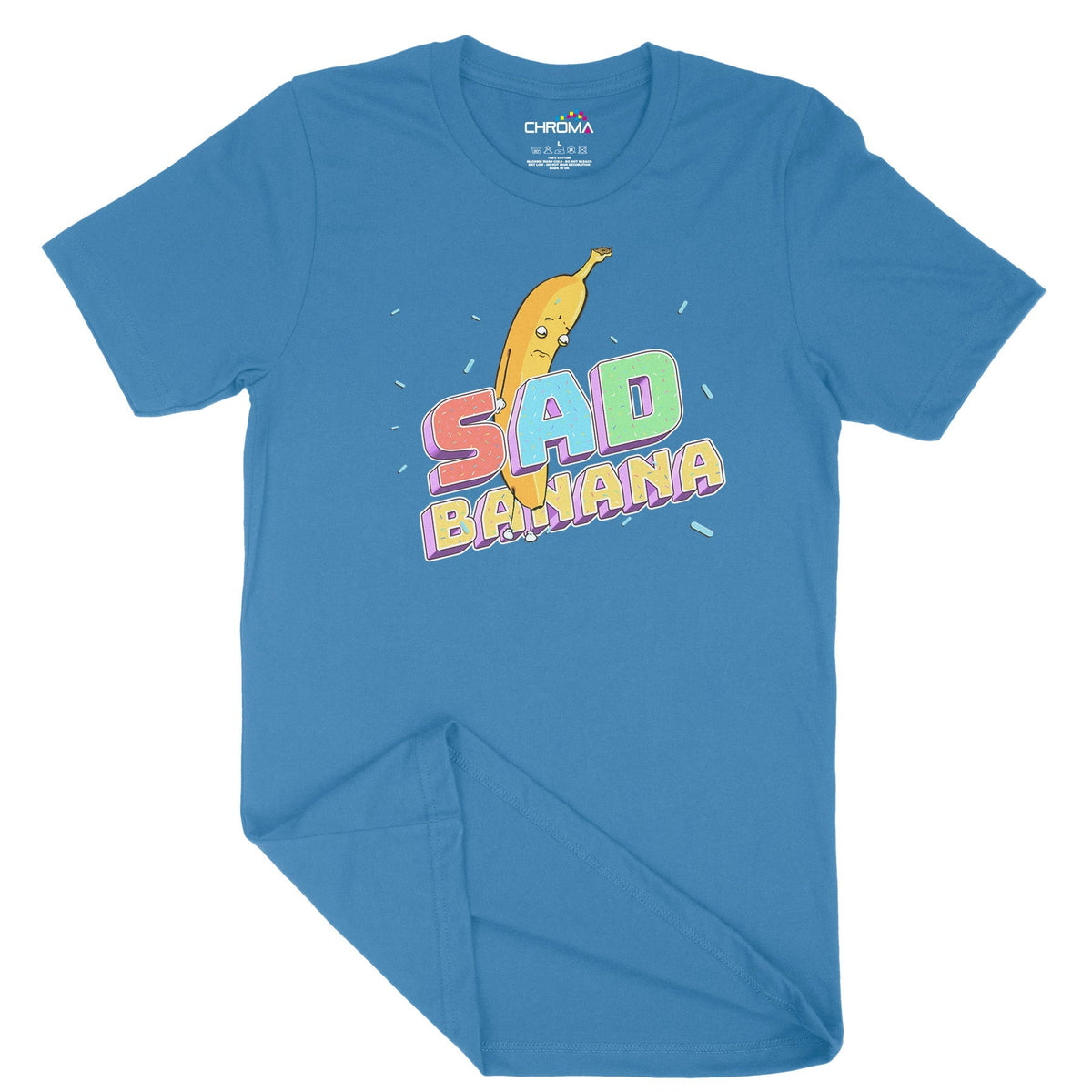 Sad Banana Unisex Adult T-Shirt Chroma Clothing