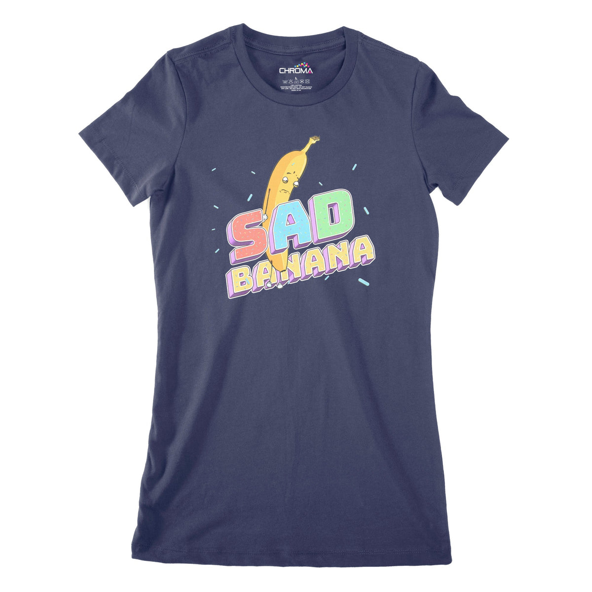 Sad Banana Women's Classic Fitted T-Shirt Chroma Clothing