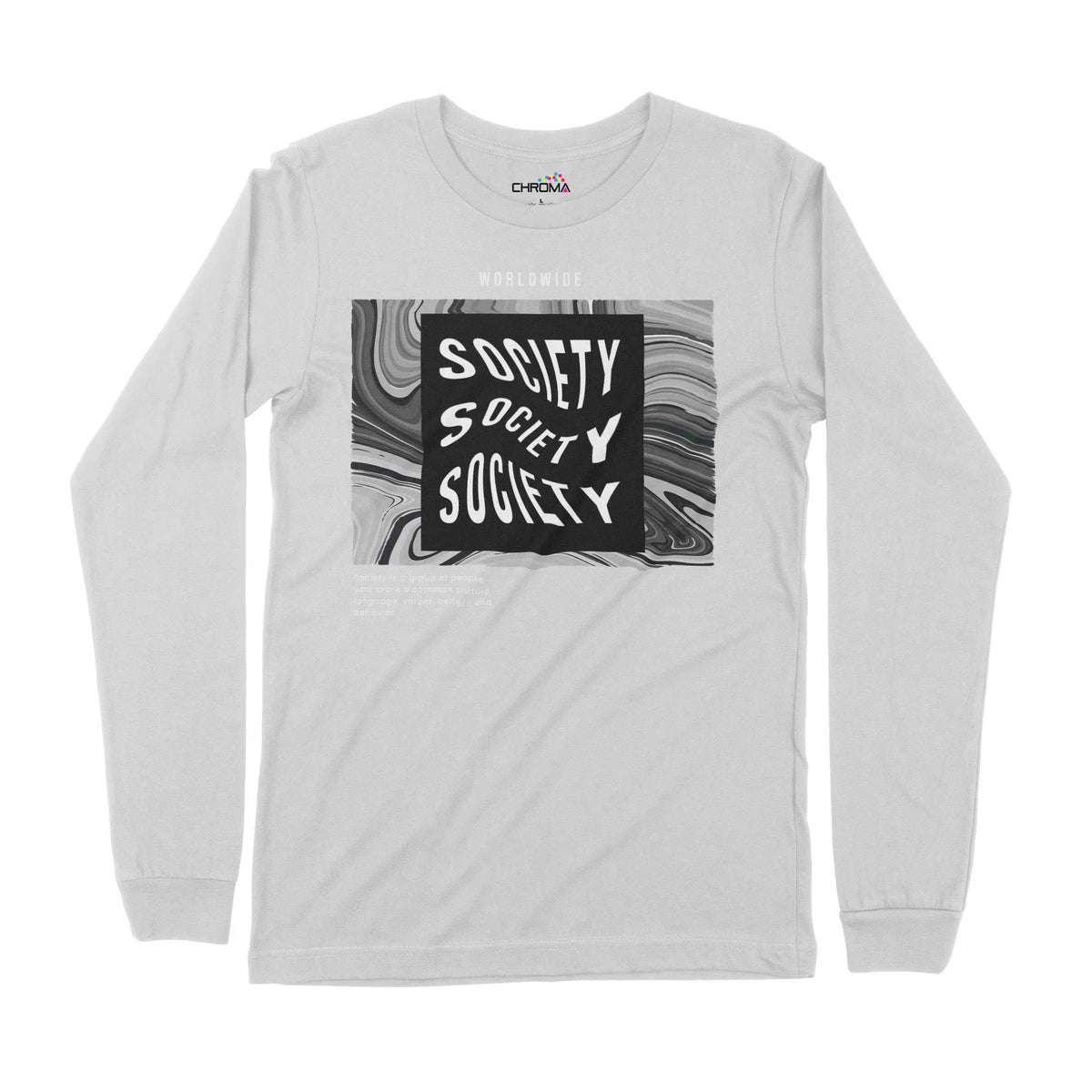 Society | Long-Sleeve T-Shirt | Premium Quality Streetwear Chroma Clothing