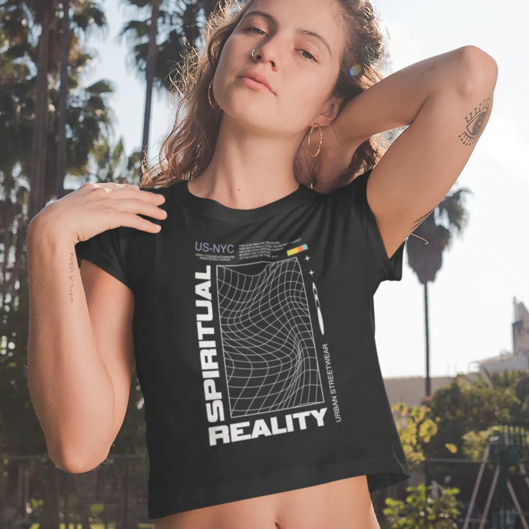 Spiritual Reality | Women's Cropped T-Shirt Chroma Clothing
