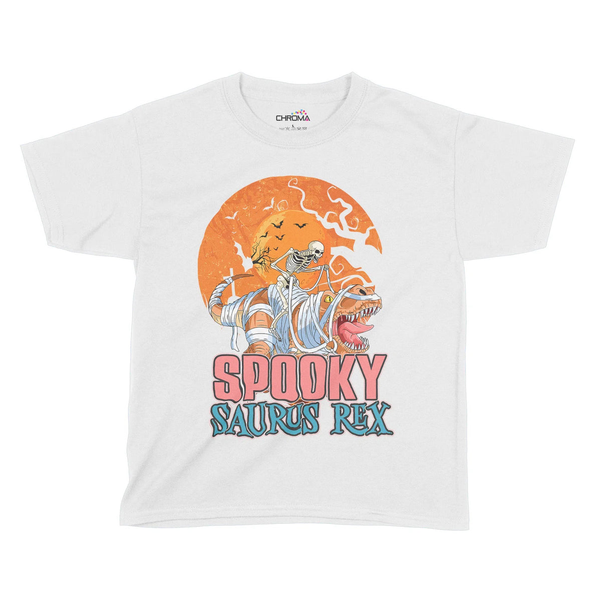 Spooky-Saurus Rex Halloween Kids T-Shirt | Premium Halloween Clothing Chroma Clothing
