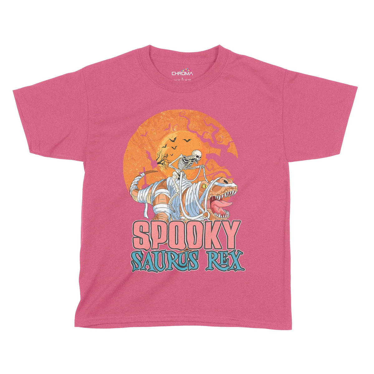 Spooky-Saurus Rex Halloween Kids T-Shirt | Premium Halloween Clothing Chroma Clothing