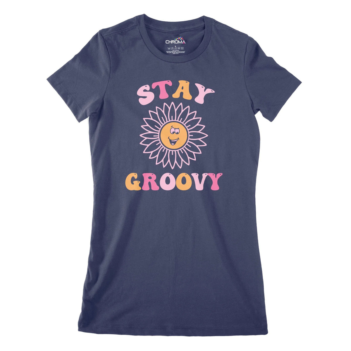 Stay Groovy Women's Classic Fitted T-Shirt Chroma Clothing