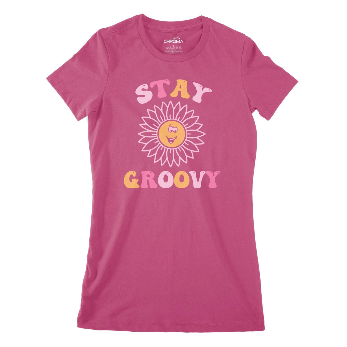 Stay Groovy Women's Classic Fitted T-Shirt Chroma Clothing