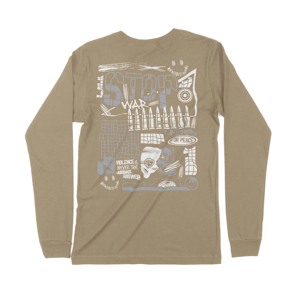 Stop Wars | Dual Print | Long-Sleeve T-Shirt | Premium Quality Streetw Chroma Clothing