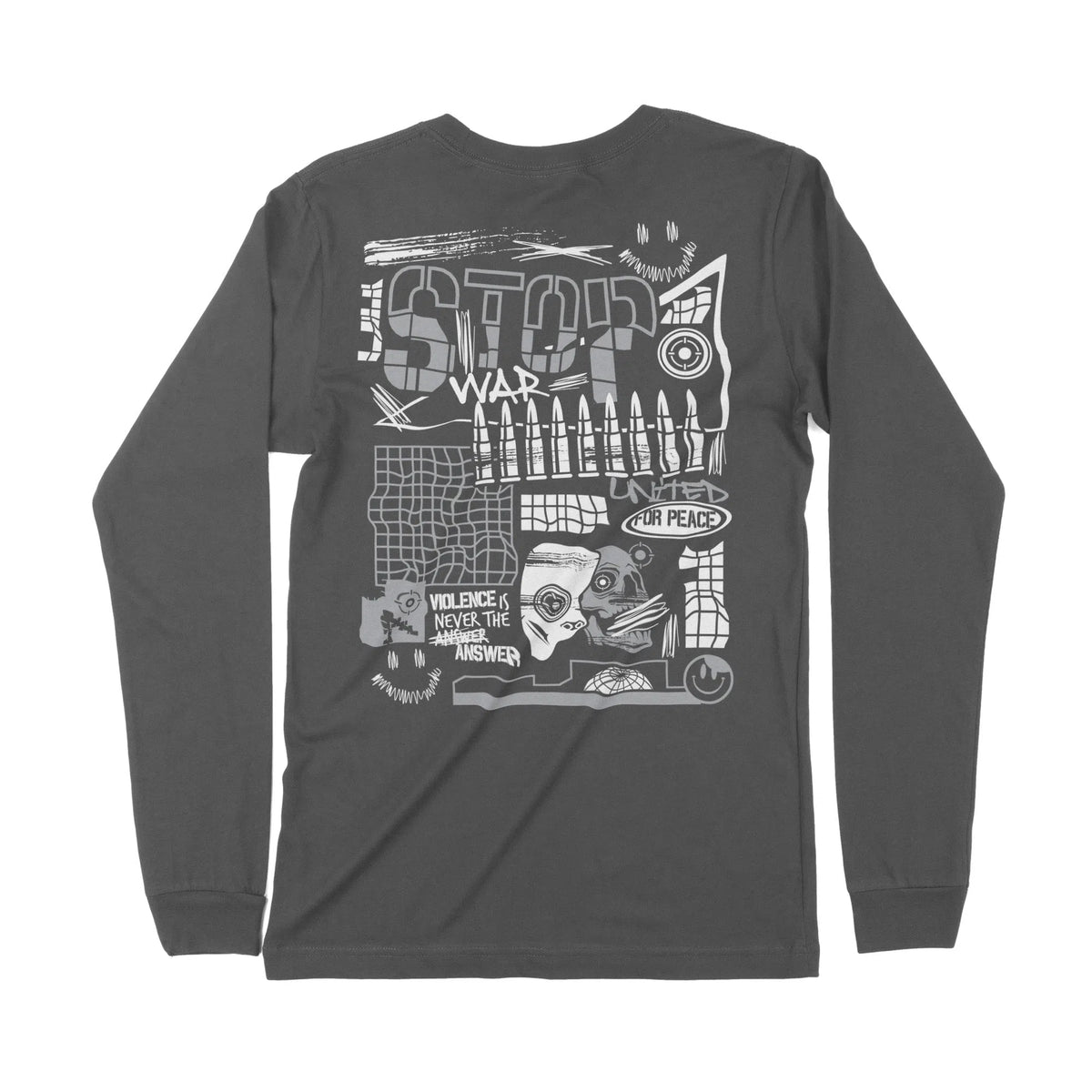 Stop Wars | Dual Print | Long-Sleeve T-Shirt | Premium Quality Streetw Chroma Clothing