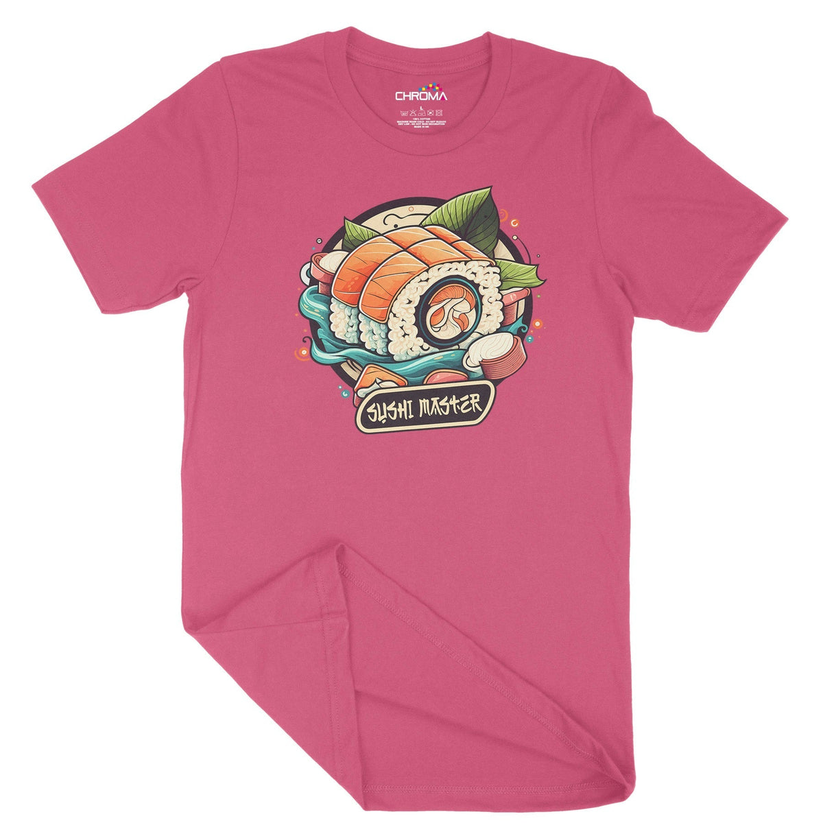 Sushi Master Unisex Adult T-Shirt Chroma Clothing