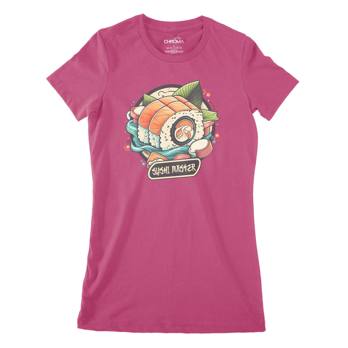 Sushi Master Women's Classic Fitted T-Shirt Chroma Clothing