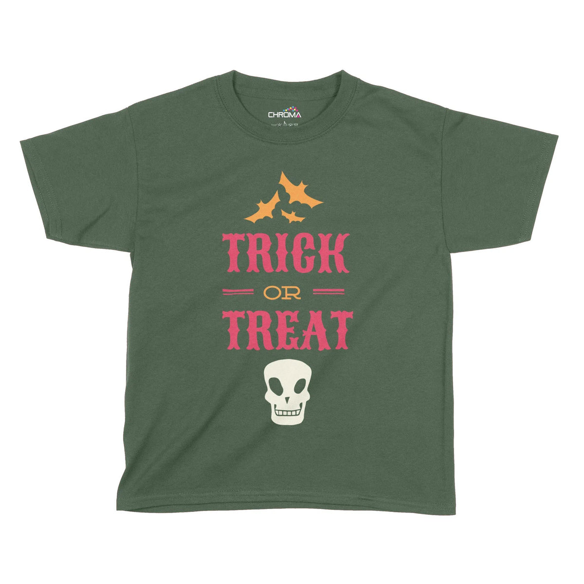 Trick Or Treat Halloween Kids T-Shirt | Premium Halloween Clothing Chroma Clothing
