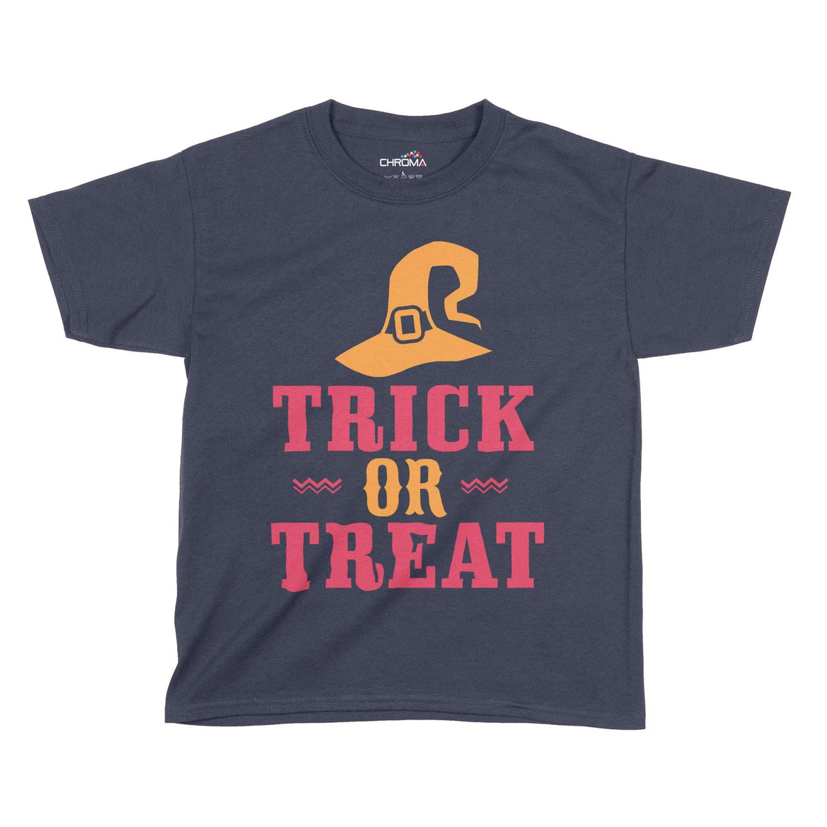 Trick Or Treat Wizard Halloween Kids T-Shirt | Premium Halloween Cloth Chroma Clothing