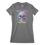 Trippy Skull Stay Weird Women's Classic Fitted T-Shirt Chroma Clothing