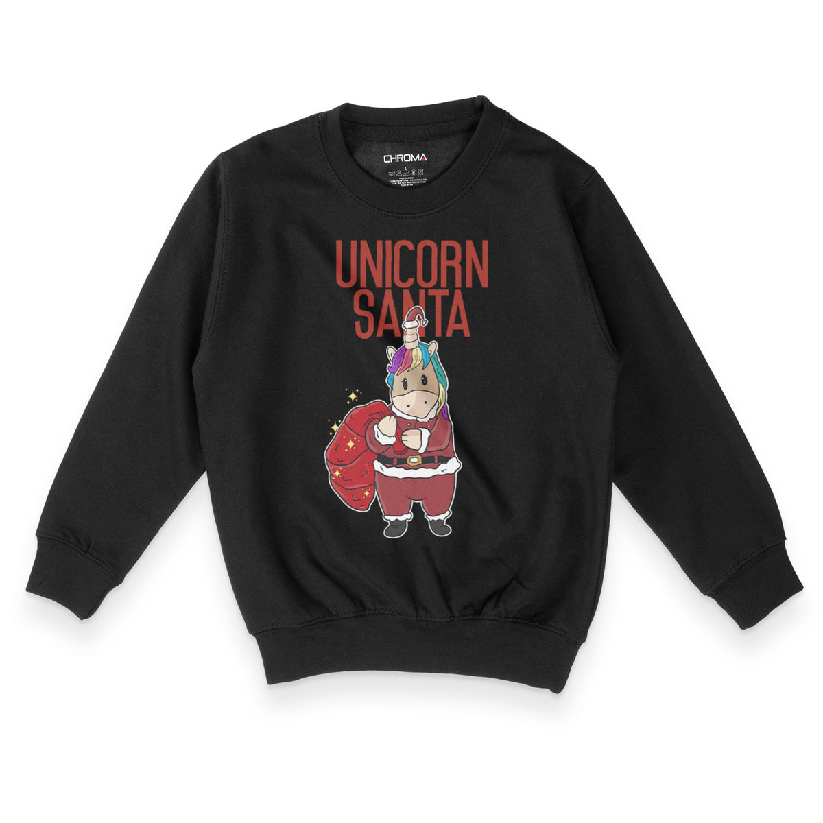 Unicorn Santa Festive Fun | Kid's Christmas Sweatshirt Chroma Clothing