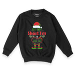 I'm Not Short I'm A Tall Elf | Kid's Christmas Sweatshirt Chroma Clothing