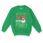 Dear Santa Define Good | Kid's Christmas Sweatshirt Chroma Clothing
