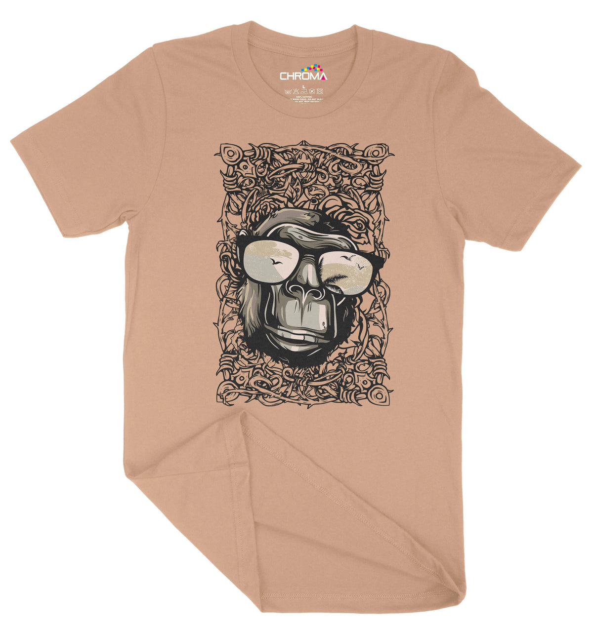 Vector Monkey Unisex Adult T-Shirt | Premium Quality Streetwear Chroma Clothing