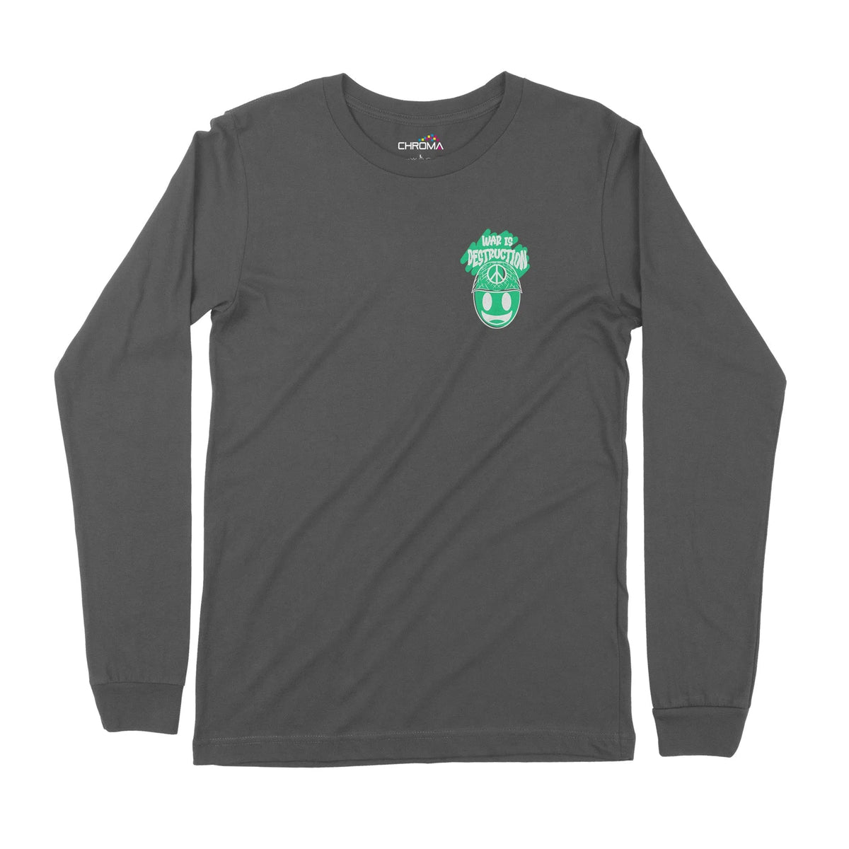War Is Destruction | Dual Print | Long-Sleeve T-Shirt | Premium Qualit Chroma Clothing