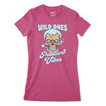 Wild Ones Positive Vibes Women's Classic Fitted T-Shirt Chroma Clothing