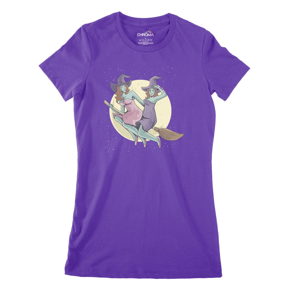 Witches Women's Classic Fitted T-Shirt | Premium Halloween Clothing Chroma Clothing