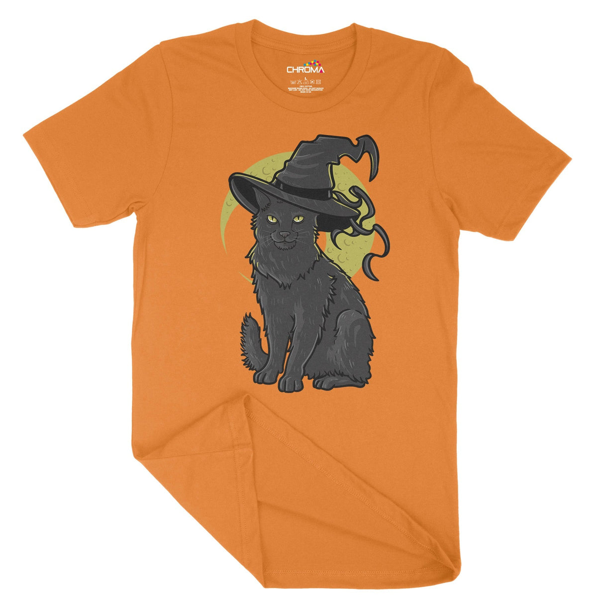 Wizard Cat Unisex Adult T-Shirt | Premium Halloween Clothing Chroma Clothing