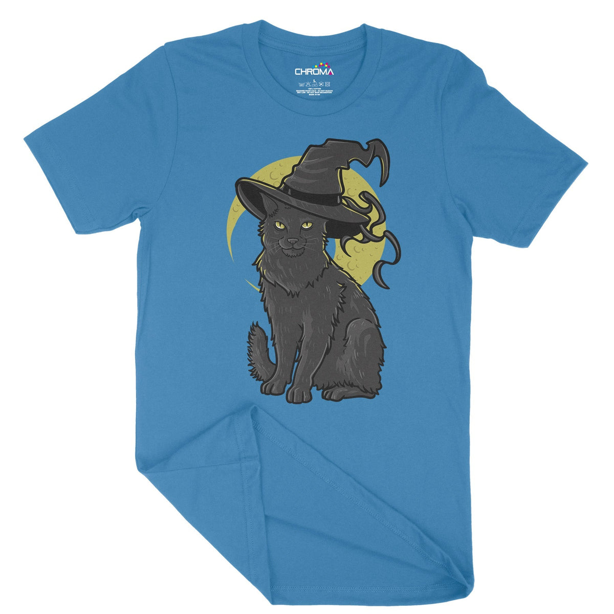 Wizard Cat Unisex Adult T-Shirt | Premium Halloween Clothing Chroma Clothing