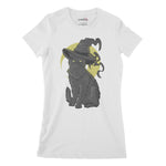 Wizard Cat Women's Classic Fitted T-Shirt | Premium Halloween Clothing Chroma Clothing