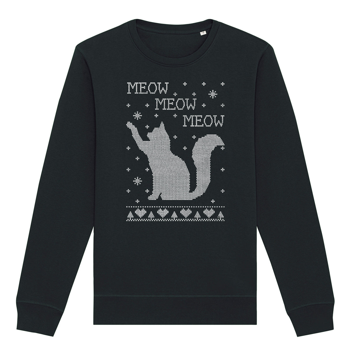 Meow Meow Cat Christmas | Vintage Rocker Sweatshirt