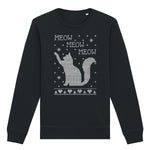 Meow Meow Cat Christmas | Vintage Rocker Sweatshirt