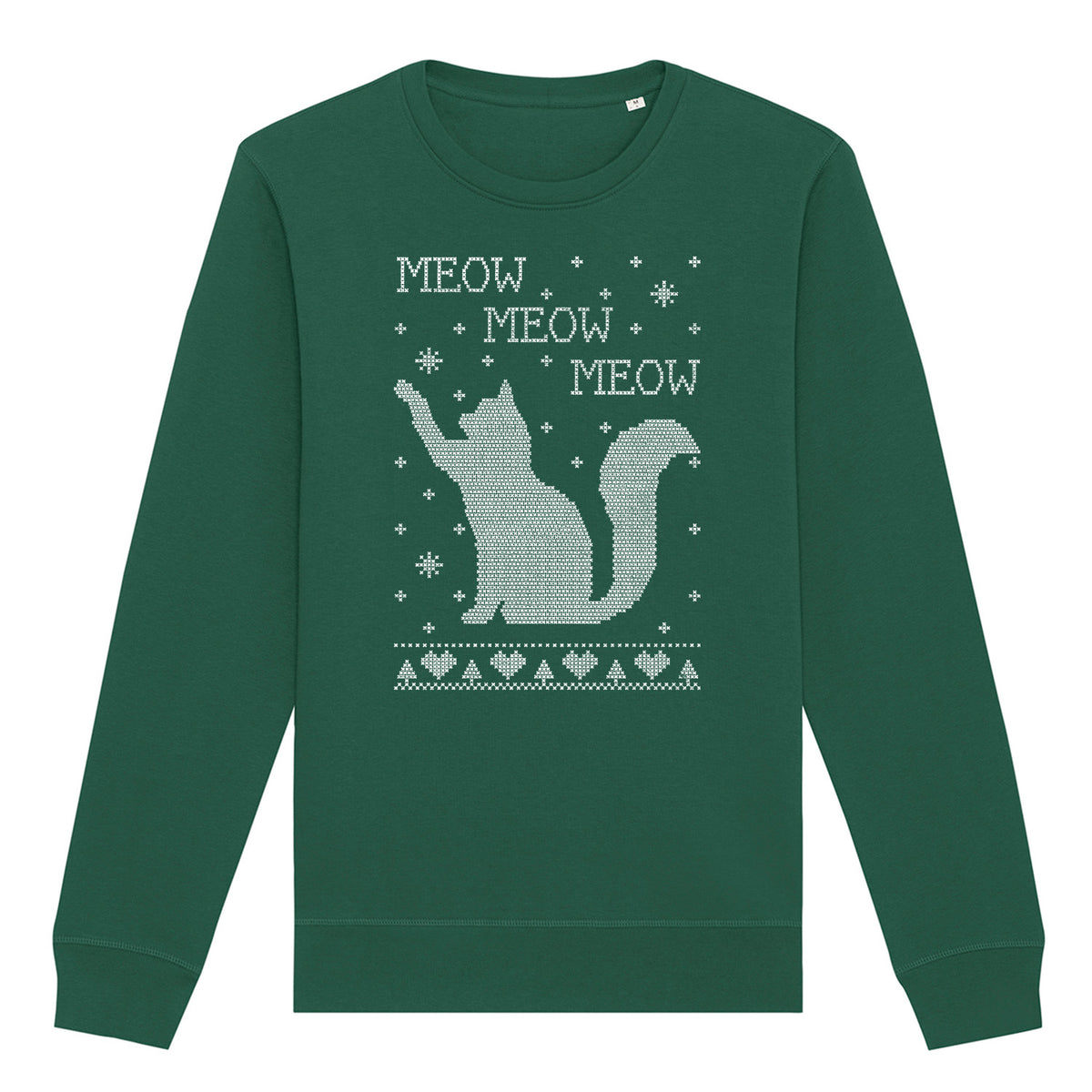 Meow Meow Cat Christmas | Vintage Rocker Sweatshirt
