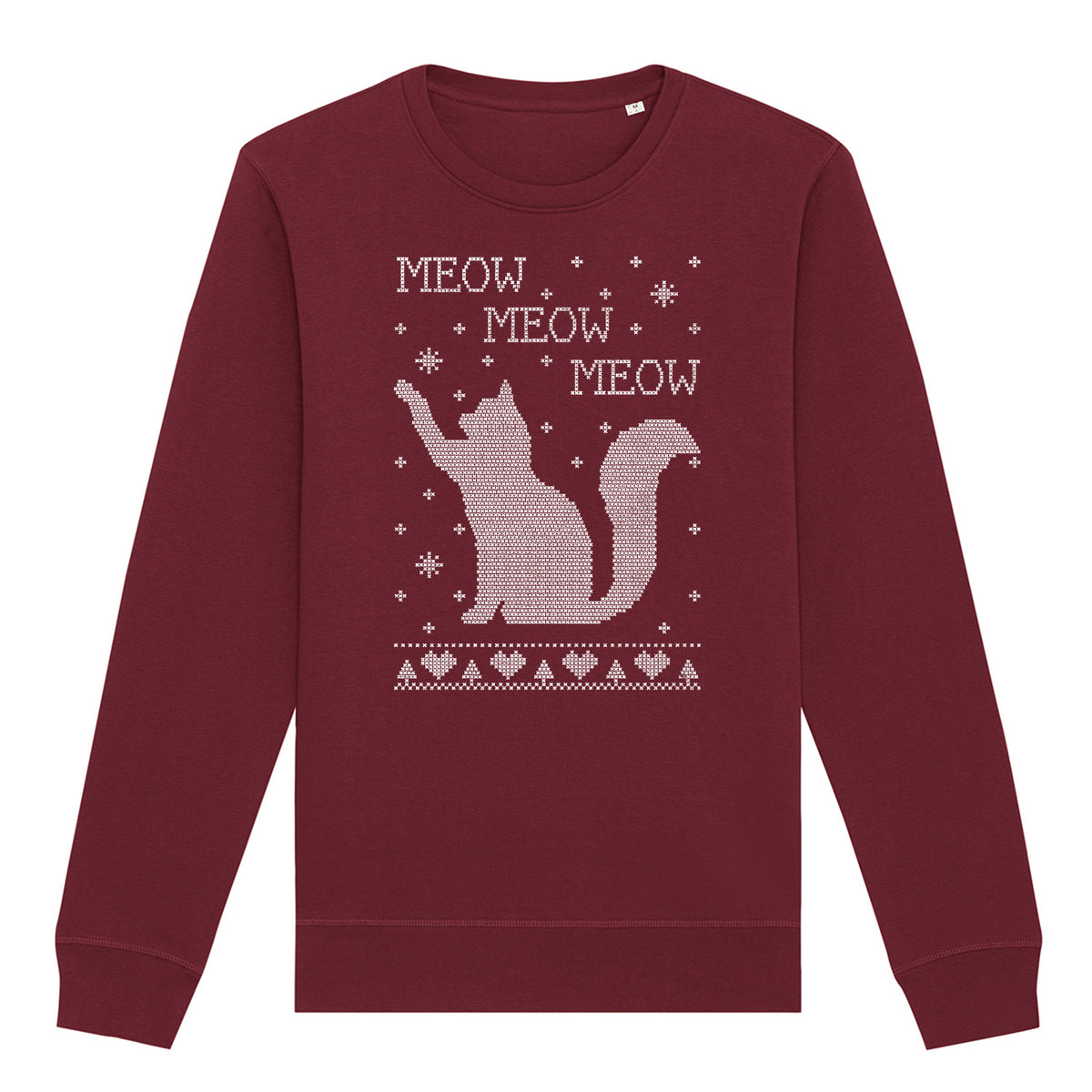 Meow Meow Cat Christmas | Vintage Rocker Sweatshirt