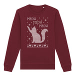 Meow Meow Cat Christmas | Vintage Rocker Sweatshirt