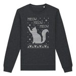 Meow Meow Cat Christmas | Vintage Rocker Sweatshirt