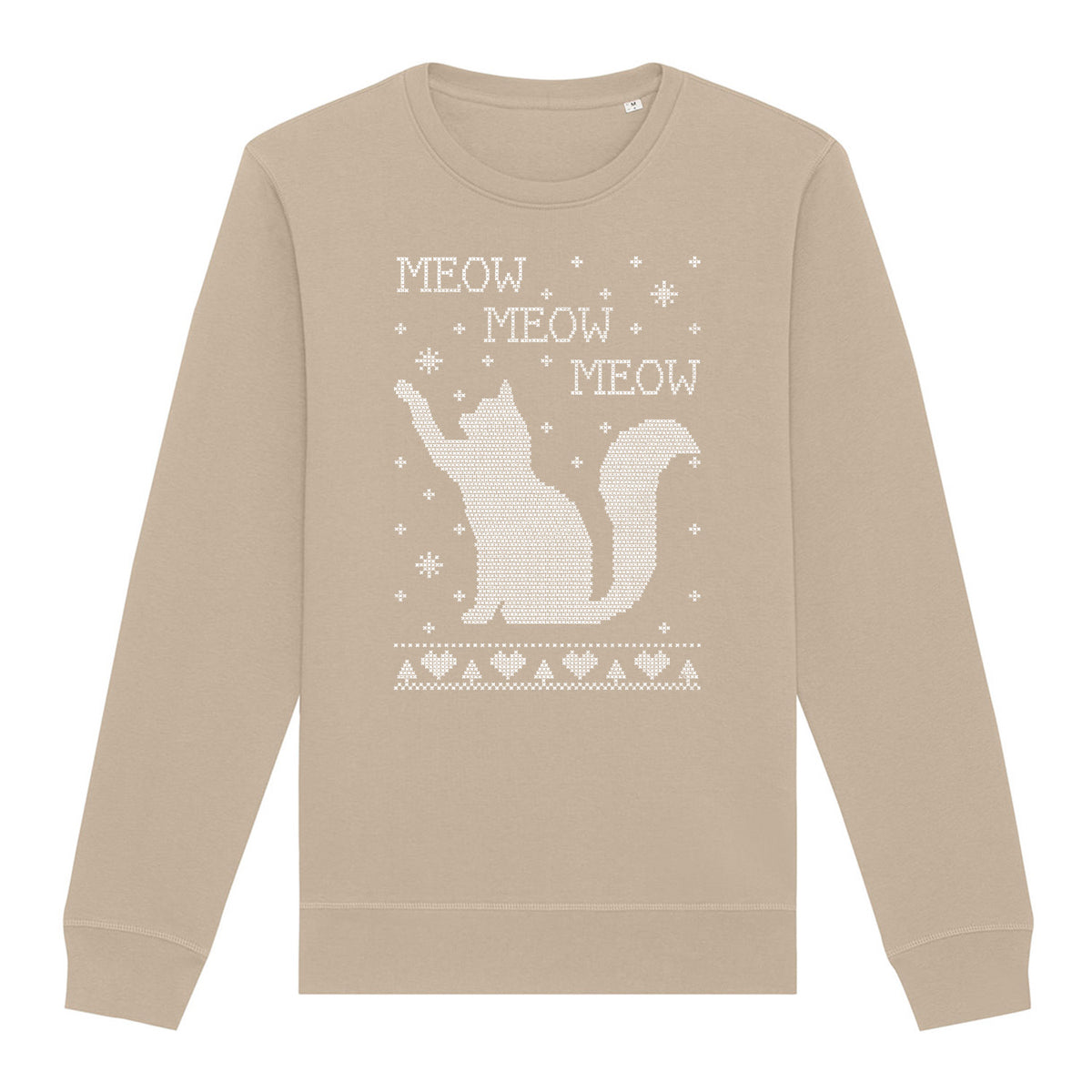 Meow Meow Cat Christmas | Vintage Rocker Sweatshirt