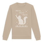 Meow Meow Cat Christmas | Vintage Rocker Sweatshirt