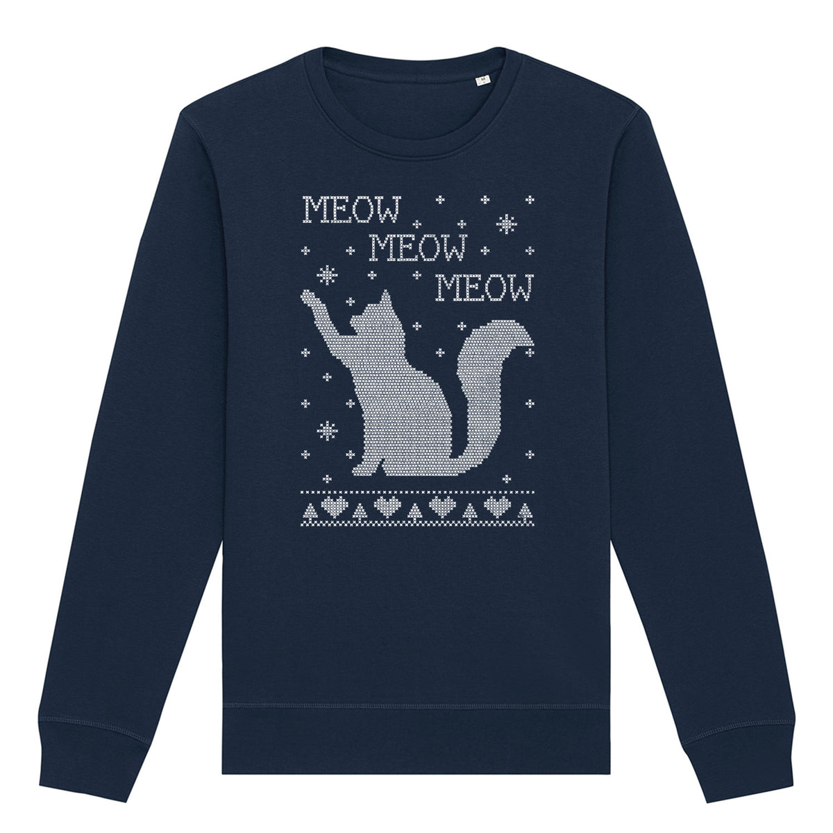 Meow Meow Cat Christmas | Vintage Rocker Sweatshirt
