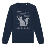 Meow Meow Cat Christmas | Vintage Rocker Sweatshirt