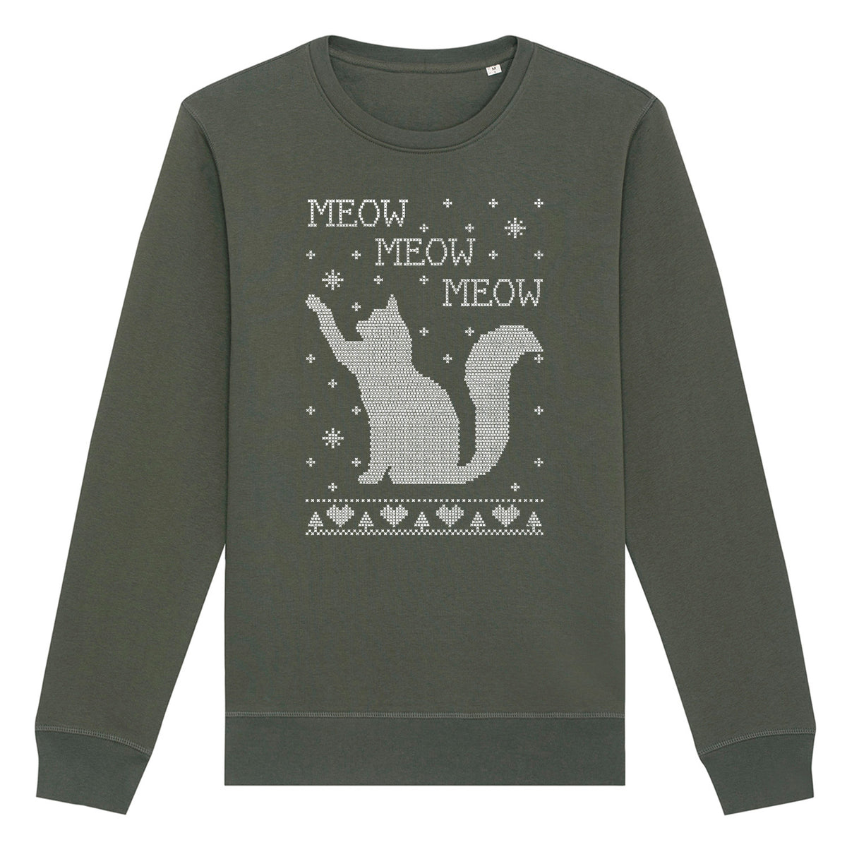 Meow Meow Cat Christmas | Vintage Rocker Sweatshirt