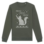 Meow Meow Cat Christmas | Vintage Rocker Sweatshirt