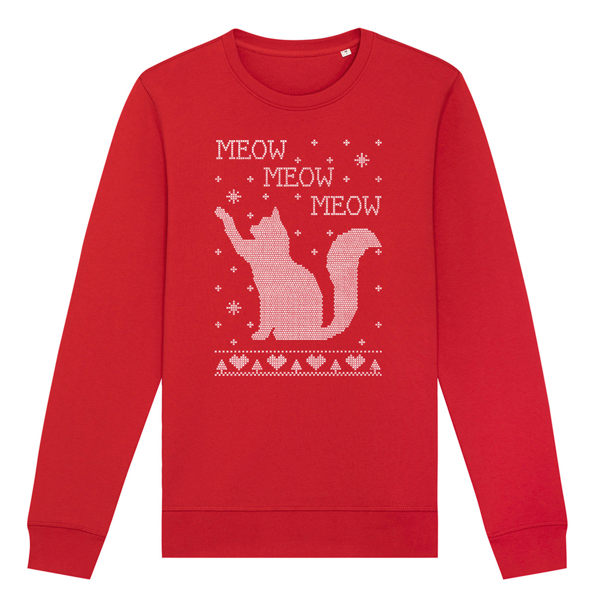 Meow Meow Cat Christmas | Vintage Rocker Sweatshirt