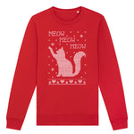Meow Meow Cat Christmas | Vintage Rocker Sweatshirt