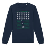 Space Invader Gaming Christmas | Vintage Rocker Sweatshirt