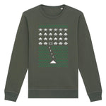 Space Invader Gaming Christmas | Vintage Rocker Sweatshirt