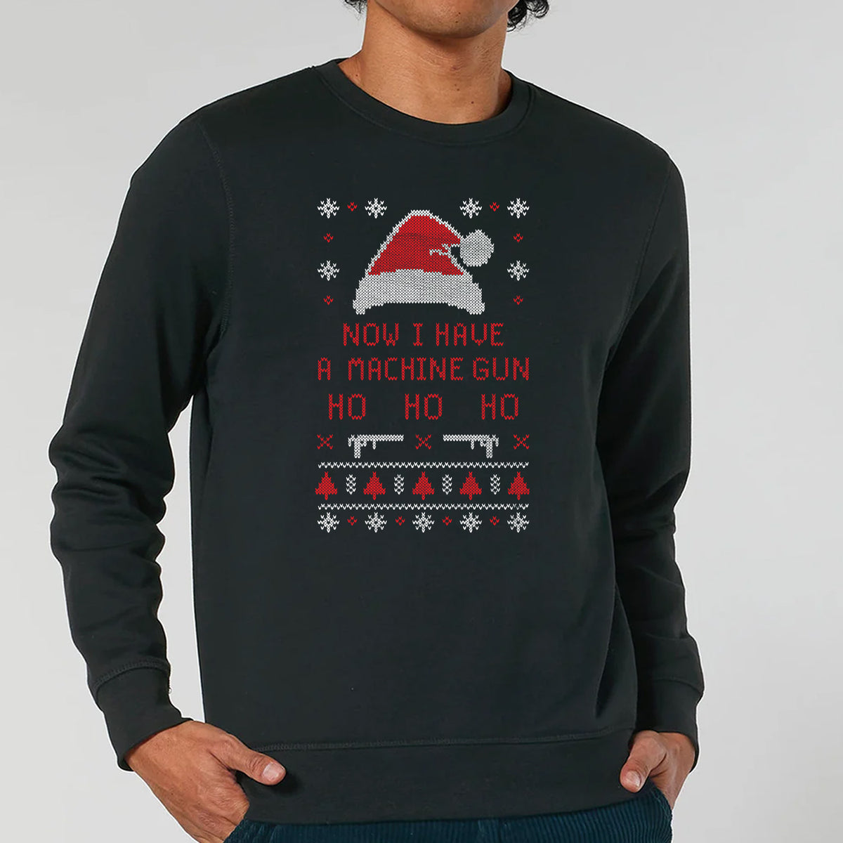 Now I Have A Machine Gun Christmas | Vintage Rocker Sweatshirt