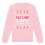 Be Nice To Teacher Santa Is Watching | Vintage Rocker Sweatshirt
