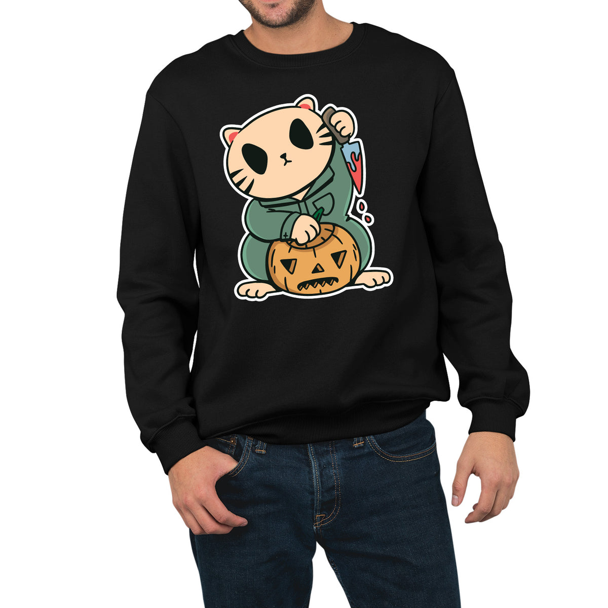 Lucky Cat | Unisex Adult Sweatshirt | Premium Halloween Clothing