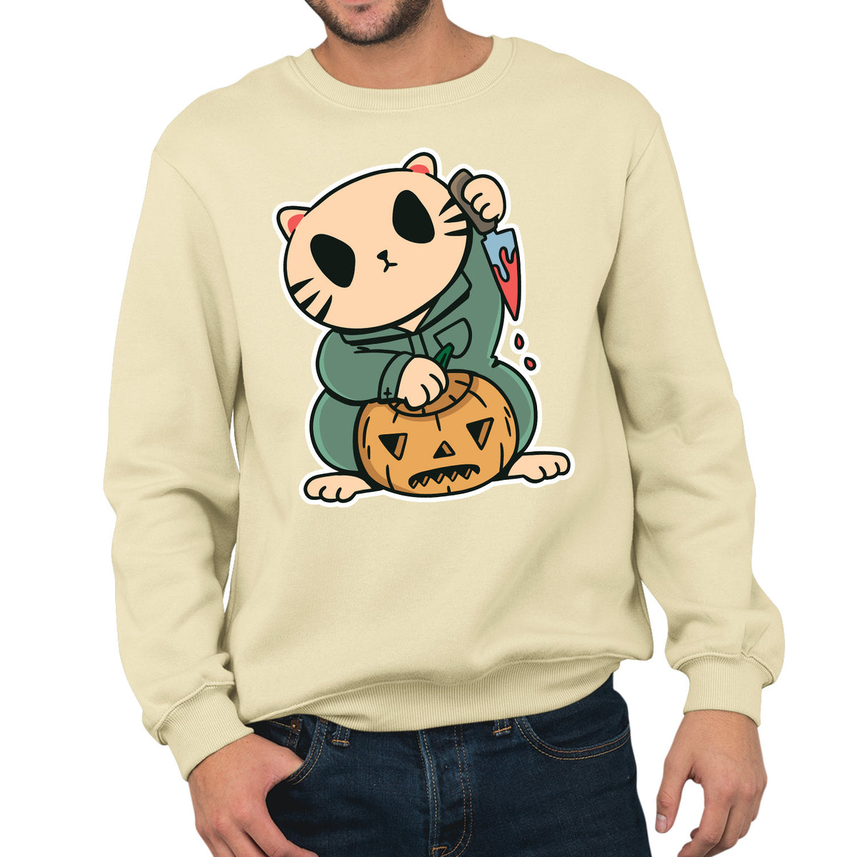 Lucky Cat | Unisex Adult Sweatshirt | Premium Halloween Clothing