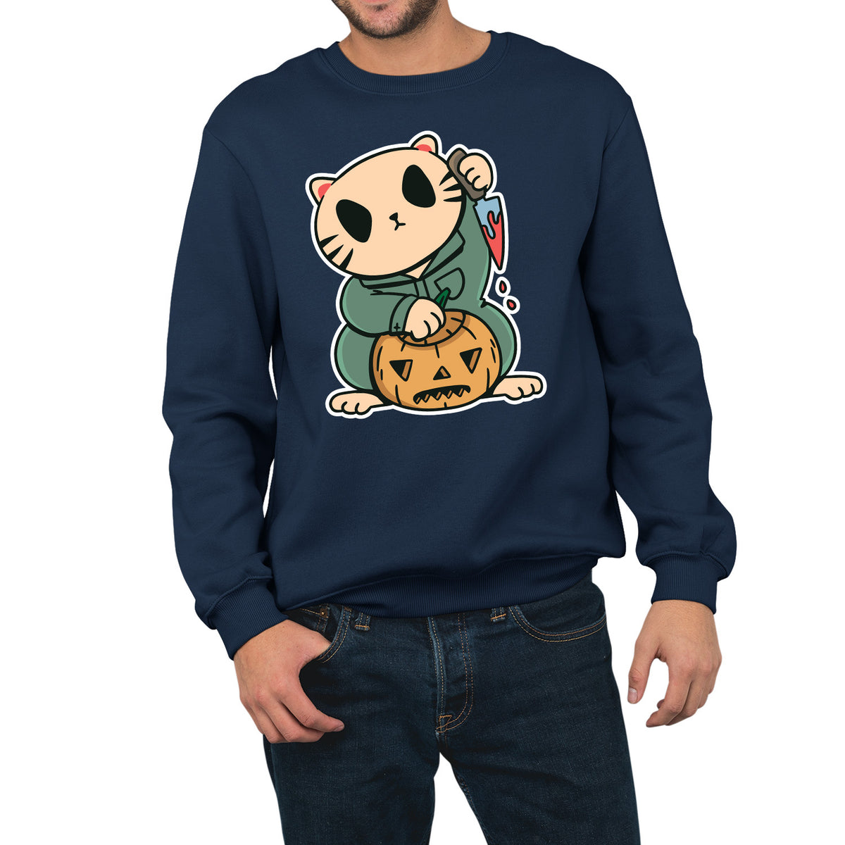Lucky Cat | Unisex Adult Sweatshirt | Premium Halloween Clothing