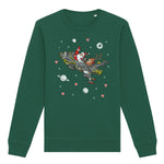 Santa Rocket Christmas | Vintage Rocker Sweatshirt